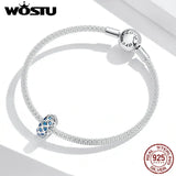 Wostu 925 Silver Clip Stopper Charm for Bracelet FIC1513