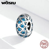 Wostu 925 Silver Clip Stopper Charm for Bracelet FIC1513