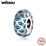 Wostu 925 Silver Clip Stopper Charm for Bracelet FIC1513