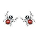 Wostu 925 Silver Spider Stud Earrings Halloween Collection Gift