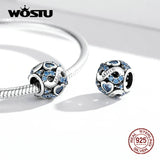 Wostu 925 Silver Love Bead Birthstone Charm for Bracelet Bangle Women