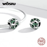Wostu 925 Silver Love Bead Birthstone Charm for Bracelet Bangle Women