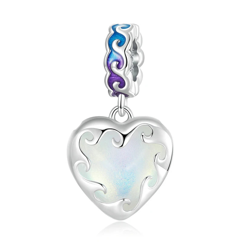 Wostu 925 Silver Ocean Pearl Crystal Charms for Women
