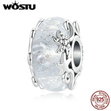 Wostu 925 Silver Ocean Pearl Crystal Charms for Women