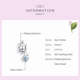 Wostu 925 Sterling Silver Sea Turtles Charm Bracelet BSC332