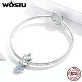 Wostu 925 Sterling Silver Sea Turtles Charm Bracelet BSC332