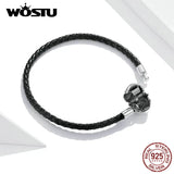 Wostu 925 Silver Bangle Cross Bracelet