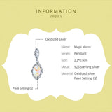 Wostu 925 Silver Magic Mirror Charm Bead for Bracelets FIC1815