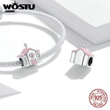 Wostu Bride & Groom 925 Sterling Silver Wedding Charms for Bracelet DIY