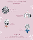 Wostu Bride & Groom 925 Sterling Silver Wedding Charms for Bracelet DIY