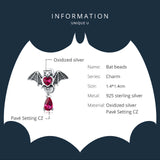925 Sterling Silver Bat Beads Women Bracelet Charm