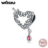 Wostu Cupid's Arrow Heart Charms 925 Silver Bracelet Jewelry