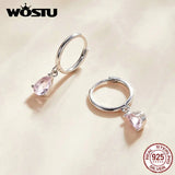 Wostu Water Drop CZ Zircon Wedding Earrings
