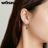 Wostu Water Drop CZ Zircon Wedding Earrings