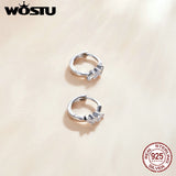 Wostu 925 Silver Iceland's Love Stud Earrings For Women