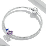 Wostu 925 Silver Butterfly Flower Ear Studs