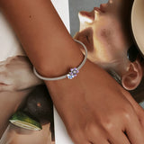 Wostu 925 Silver Butterfly Flower Ear Studs