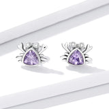 Wostu Mini Crab Stud Earrings 925 Silver Ear Buckles Clip Earring