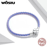 Wostu 925 Sterling Silver Bangle Lucky Bracelet For Women