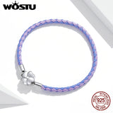Wostu 925 Sterling Silver Bangle Lucky Bracelet For Women