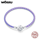 Wostu 925 Sterling Silver Bangle Lucky Bracelet For Women