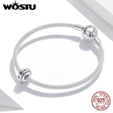 Wostu 925 Sterling Silver Star Beads for Charms Bracelets DIY Jewelry