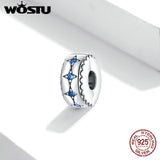 Wostu 925 Sterling Silver Star Beads for Charms Bracelets DIY Jewelry