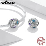 Wostu Colorful Fish 925 Sterling Silver CZ Charms