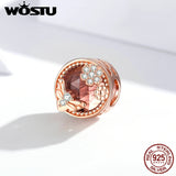 Wostu 925 Silver Bee & Flowers Charms for Bracelet Necklace