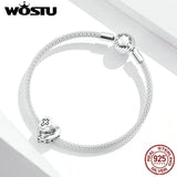Wostu Oxidized Pray For Love Charm Bracelet 925 Silver BDX317