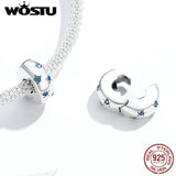 Wostu 925 Silver CZ Clip Charm Dangle for Pan Bracelet