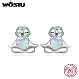 Wostu 925 Silver Sloth Nails Earrings for Women Girl