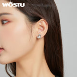 Wostu 925 Silver Sloth Nails Earrings for Women Girl