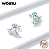 Wostu 925 Silver Sloth Nails Earrings for Women Girl
