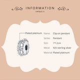 Wostu Flower Zircon Charms 925 Silver Beads Pendant FIC1795