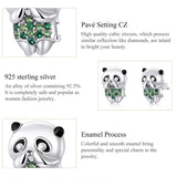 Wostu Silver Earring 925 Women Ear Stud Panda Cat Lemon Earrings