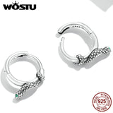 Wostu 925 Silver Snake Ear Buckles Earrings Set