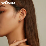 Wostu 925 Silver Snake Ear Buckles Earrings Set