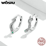 Wostu 925 Silver Snake Ear Buckles Earrings Set