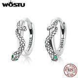 Wostu 925 Silver Snake Ear Buckles Earrings Set