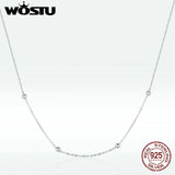 Wostu 925 Sterling Silver Chain Pendant Necklace for Women
