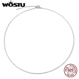 Wostu 925 Sterling Silver Chain Pendant Necklace for Women
