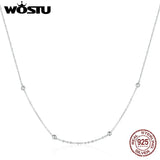 Wostu 925 Sterling Silver Chain Pendant Necklace for Women