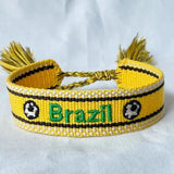 Vintage Football Fans Woven Bracelet Friendship Jewelry