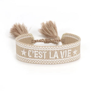 Woven Bracelets C'EST LA VIE Stacking Jewelry Bracelet