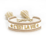Woven Bracelets C'EST LA VIE Stacking Jewelry Bracelet