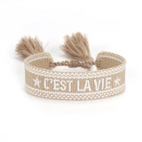 Woven Bracelets C'EST LA VIE Stacking Jewelry Bracelet