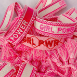Girl Power Woven Bracelets Cotton Friendship Bracelets