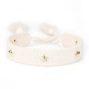 Woven Friendship Bracelet Tiny Stars Summer Jewelry