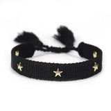 Woven Friendship Bracelet Tiny Stars Summer Jewelry